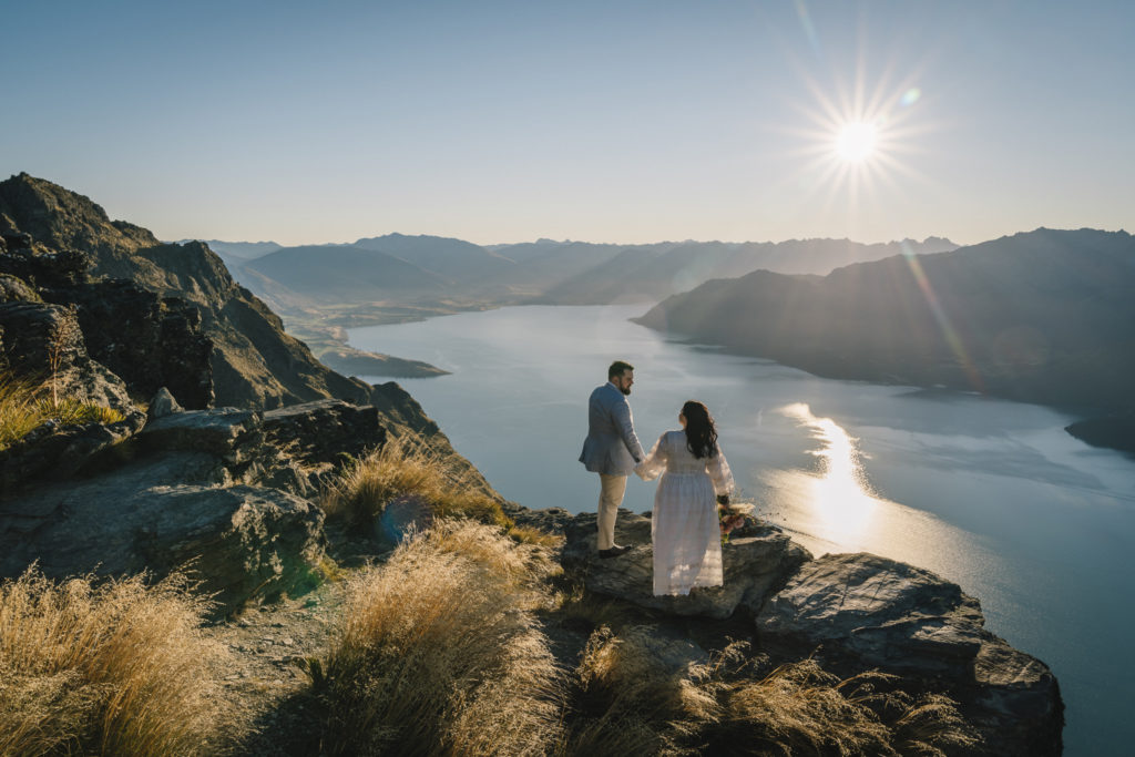 Wedding Couple on Cecil Peak